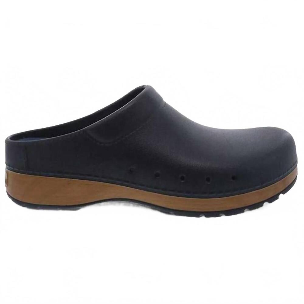 NEW DANSKO men's kane clogs in black molded
